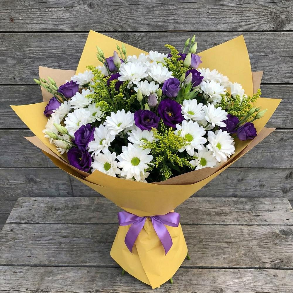 Букет цветов из: Ирисы, Хризантемы и Ромашки в Кропачёво