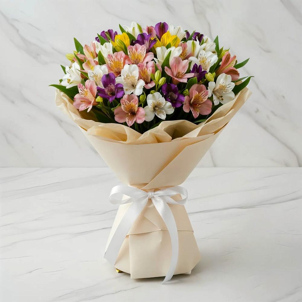 Букет цветов из: Альстромерии в Кропачёво