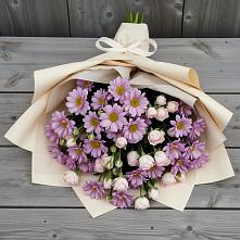 Букет цветов из:  Розы и Хризантемы в Кропачёво