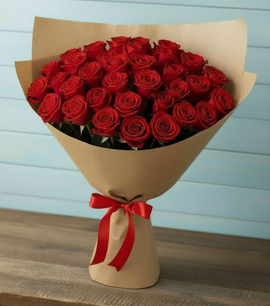 Букет Красные розы Милано в Кропачёво