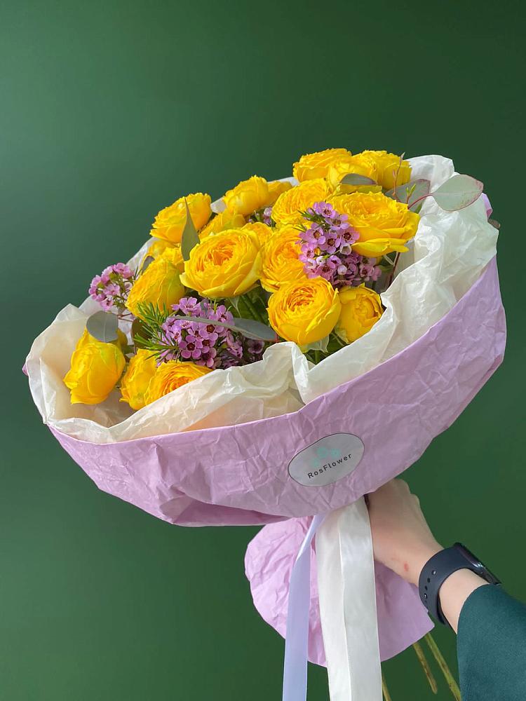 Кустовые желтые розы в Кропачёво Букет Кустовые желтые розы в Кропачёво