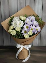 Букет цветов из:  Хризантемы и Розы в Кропачёво