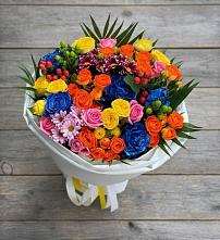 Букет цветов из:  Розы и Хризантемы в Кропачёво