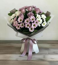 Букет цветов из:  Хризантемы и Розы в Кропачёво