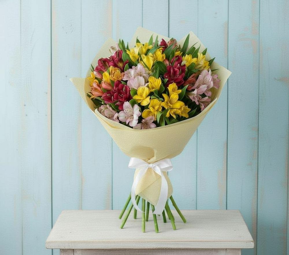 Букет цветов из: Альстромерии в Кропачёво