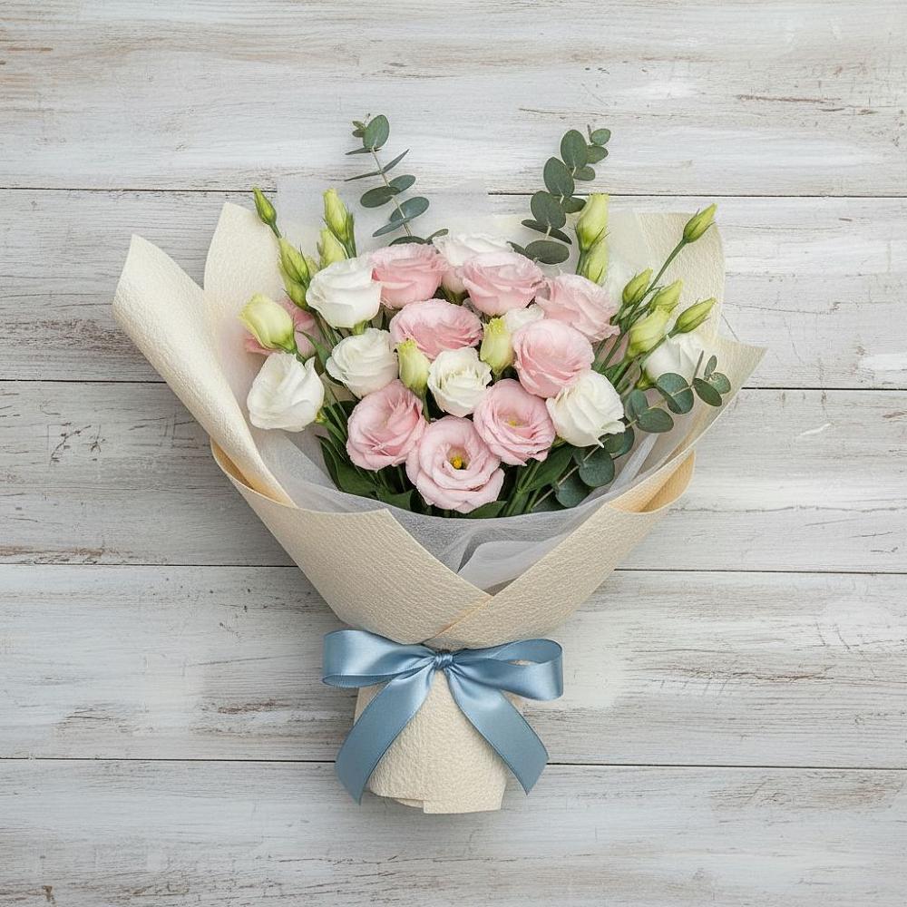 Букет цветов из: Лизиантусы в Кропачёво